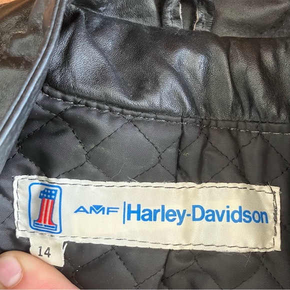 Vintage Harley Davidson Woman 70's Motorcycle Leather Jacket - Picture 2 of 5